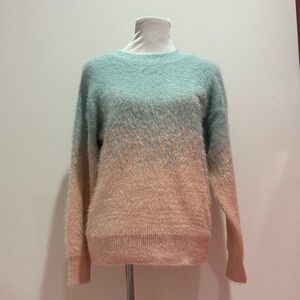 Elegant Ombre Sweater - Mint and Peach